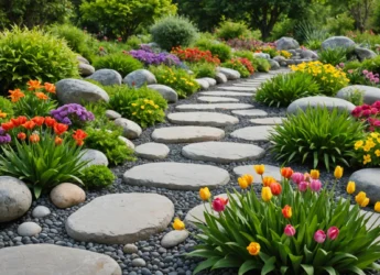Émerveillez vos parterres avec des pierres grises pour le jardin : modernité garantie